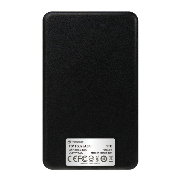 Transcend StoreJet 25A3K externe harde schijf 1000 GB Zwart (TS1TSJ25A3K)