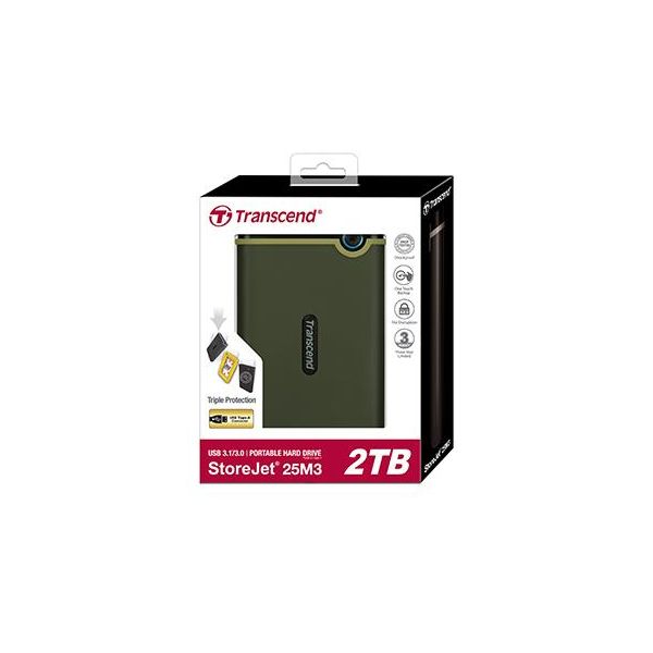 Transcend StoreJet 25M3G externe harde schijf 1000 GB Groen (TS1TSJ25M3G)