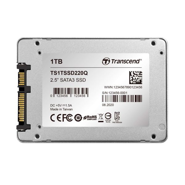 Transcend SSD220Q 2.5" 1000 GB SATA III QLC 3D NAND (TS1TSSD220Q)