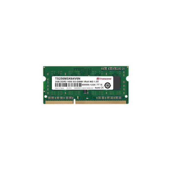 Transcend 2GB DDR3 geheugenmodule 1 x 8 GB 1600 MHz (TS256MSK64V6N)