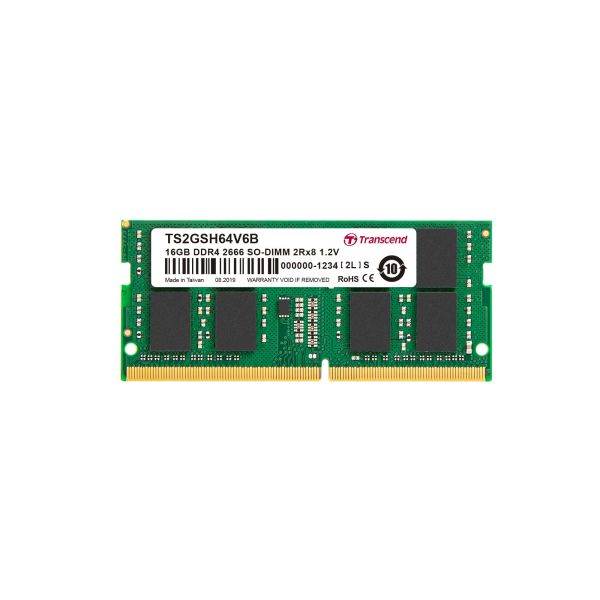 Transcend TS2GSH64V6B geheugenmodule 16 GB 1 x 16 GB DDR4 2666 MHz (TS2GSH64V6B)
