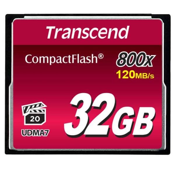 Transcend TS32GCF800 flashgeheugen 32 GB CompactFlash MLC (TS32GCF800)