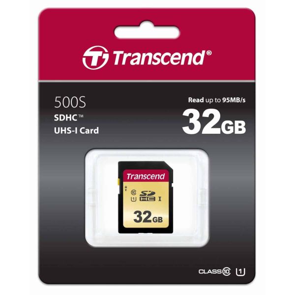 Transcend 32GB, UHS-I, SDHC Klasse 10 (TS32GSDC500S)