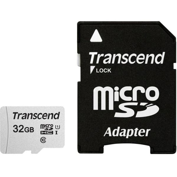 Transcend microSDHC 300S 32GB NAND Klasse 10 (TS32GUSD300S-A)