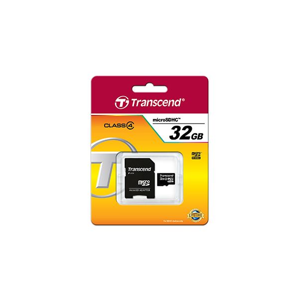Transcend TS32GUSDHC4 flashgeheugen 32 GB MicroSDHC Klasse 4 (TS32GUSDC4)