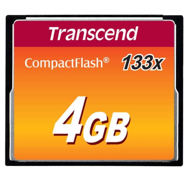 Transcend TS4GCF133 flashgeheugen 4 GB CompactFlash MLC (TS4GCF133)