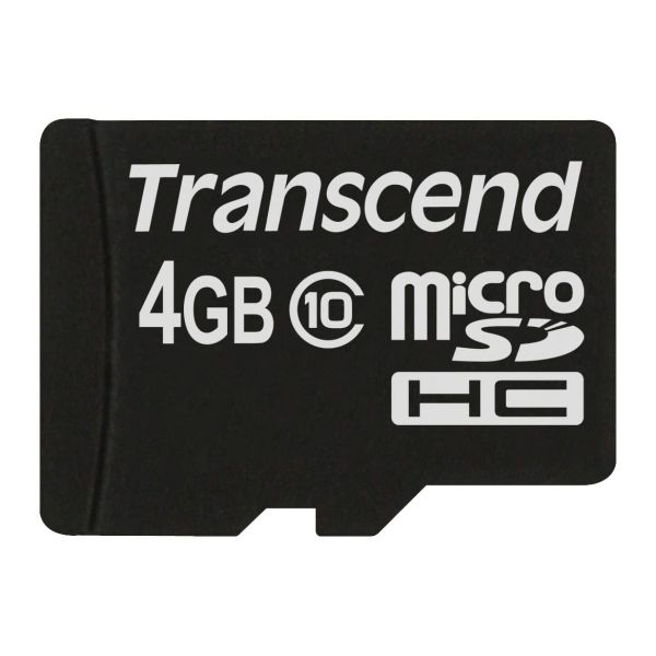 Transcend TS4GUSDC10 flashgeheugen 4 GB MicroSDHC NAND Klasse 10 (TS4GUSDC10)