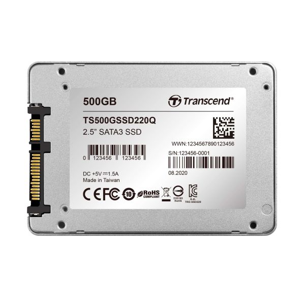 Transcend SSD220Q 2.5" 500 GB SATA III QLC 3D NAND (TS500GSSD220Q)