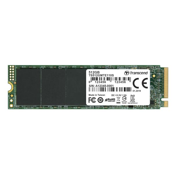 Transcend 110S M.2 512 GB PCI Express 3.0 3D NAND NVMe (TS512GMTE110S)