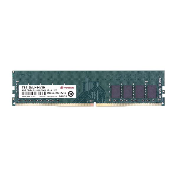 Transcend 4GB 2133 U-DIMM geheugenmodule 1 x 8 GB DDR4 2133 MHz (TS512MLH64V1H)