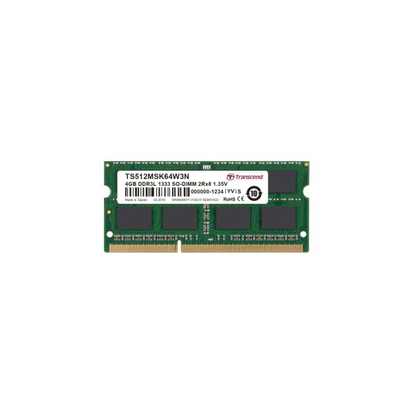 Transcend 4GB DDR3 geheugenmodule 2 x 8 GB 1333 MHz (TS512MSK64W3N)