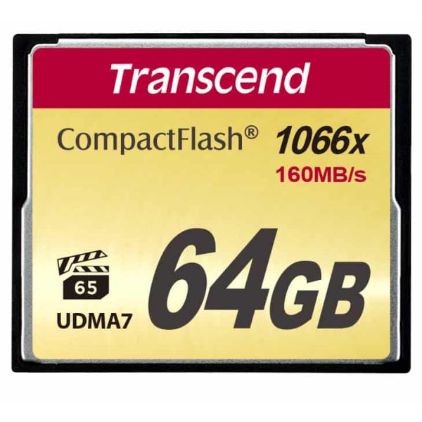 Transcend CompactFlash Card 1000x 64GB MLC (TS64GCF1000)