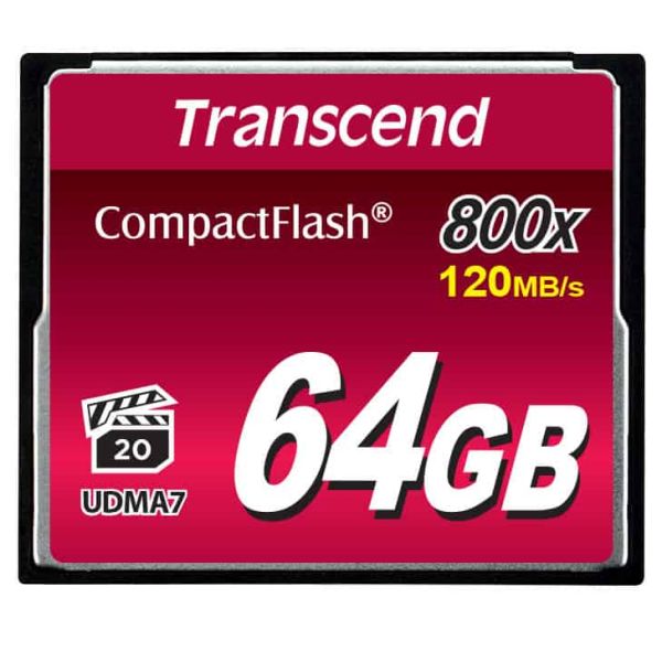 Transcend 64GB 800x CF CompactFlash MLC (TS64GCF800)