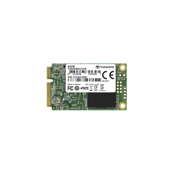 Transcend mSATA 230S 64GB SATA III 3D NAND (TS64GMSA230S)