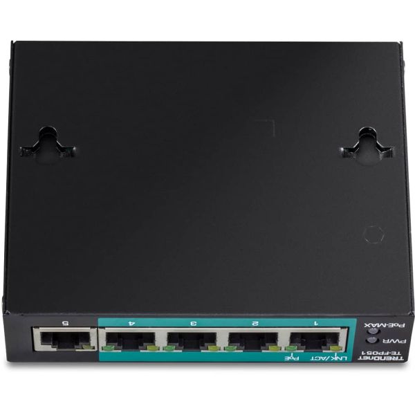 Trendnet TE-FP051 netwerk-switch Unmanaged Fast Ethernet (10/100) Power over Ethernet (PoE) Zwart (TE-FP051)