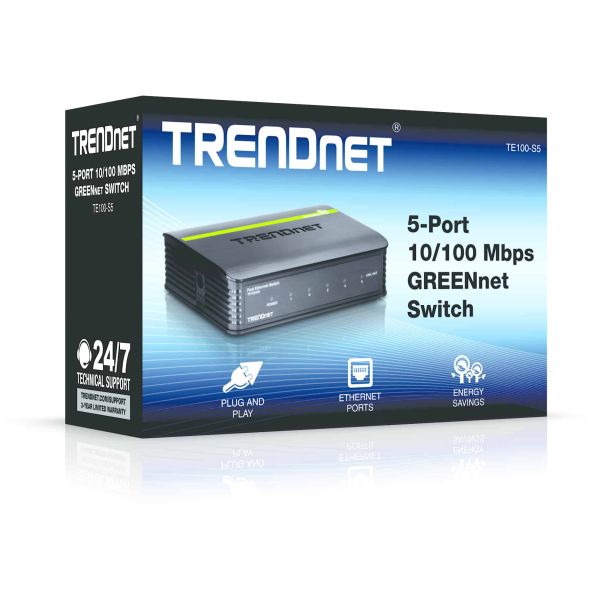 Trendnet 5-Port 10/100Mbps Switch Unmanaged (TE100-S5)