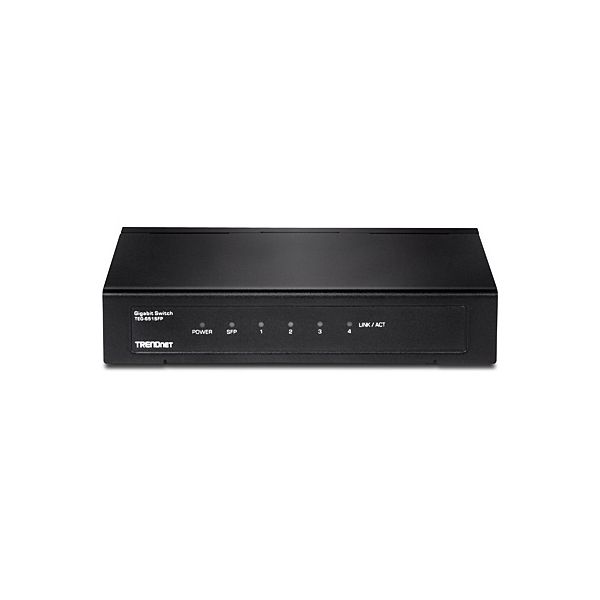 Trendnet TEG-S51SFP netwerk-switch Unmanaged Gigabit Ethernet (10/100/1000) Zwart (TEG-S51SFP)