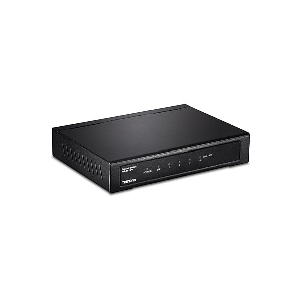 Trendnet TEG-S51SFP netwerk-switch Unmanaged Gigabit Ethernet (10/100/1000) Zwart (TEG-S51SFP)