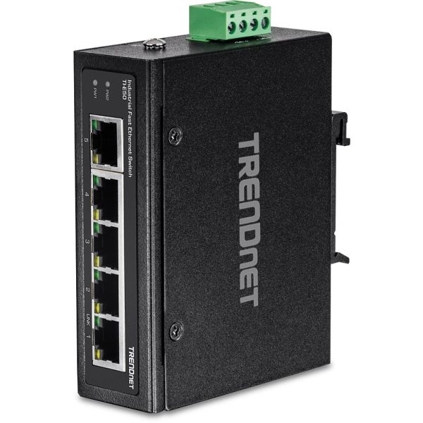 Trendnet TI-E50 netwerk-switch Unmanaged Fast Ethernet (10/100) Zwart (TI-E50)