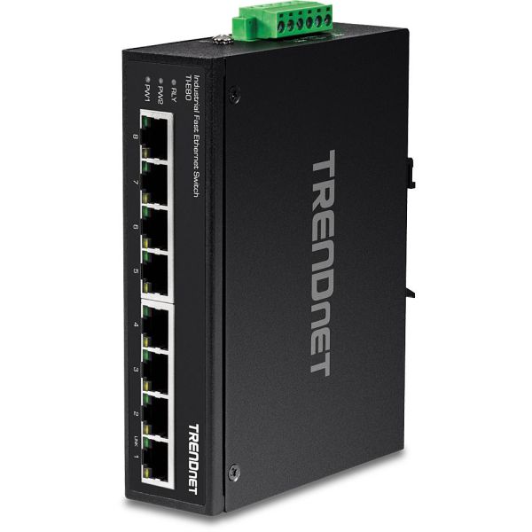 Trendnet TI-E80 netwerk-switch Unmanaged Fast Ethernet (10/100) Zwart (TI-E80)