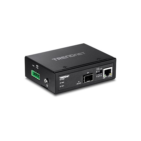 Trendnet TI-F11SFP netwerk media converter 1000 Mbit/s Zwart (TI-F11SFP)