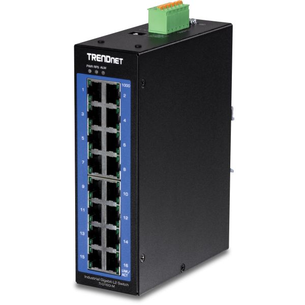 TRENDnet Industrie Switch 16-Port Gbit L2 Managed   DIN-Rail (TI-G160I-M)