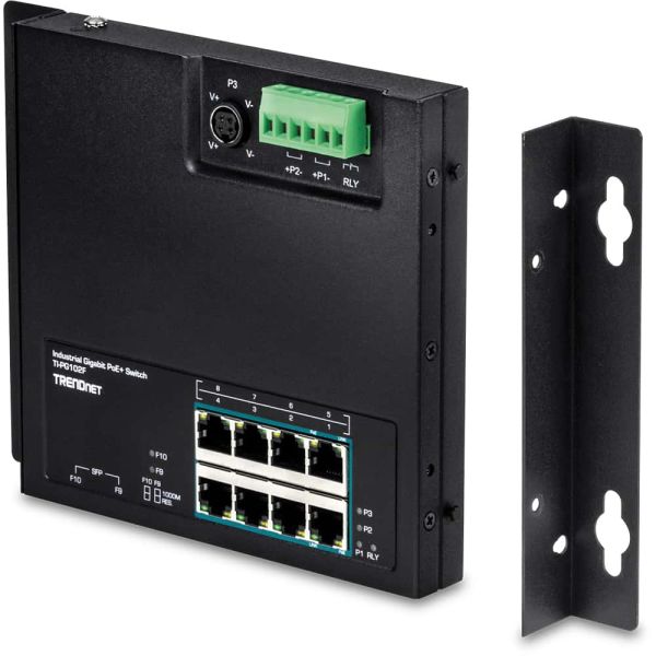 Trendnet TI-PG102F netwerk-switch Gigabit Ethernet (10/100/1000) Power over Ethernet (PoE) Zwart (TI-PG102F)