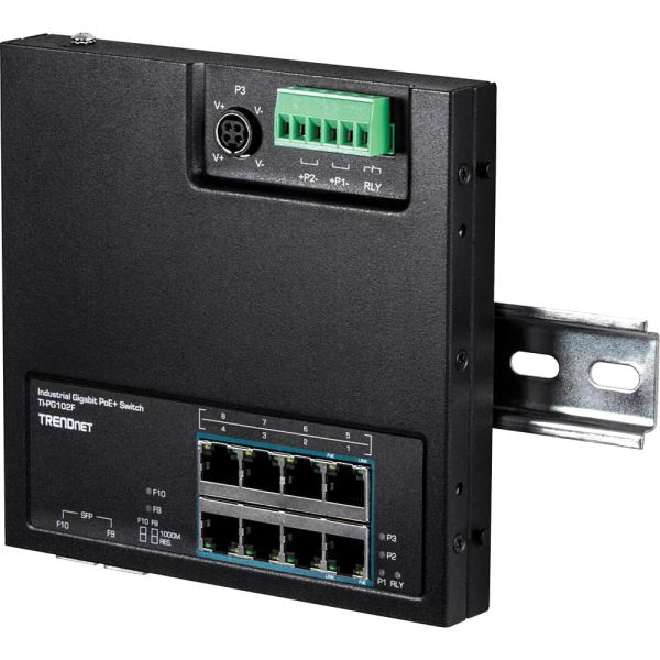 Trendnet TI-PG102F netwerk-switch Gigabit Ethernet (10/100/1000) Power over Ethernet (PoE) Zwart (TI-PG102F)