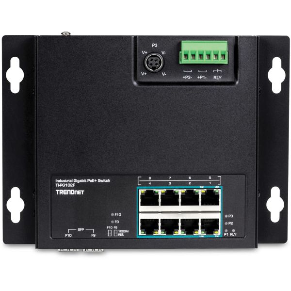 Trendnet TI-PG102F netwerk-switch Gigabit Ethernet (10/100/1000) Power over Ethernet (PoE) Zwart (TI-PG102F)