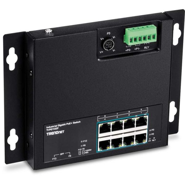 Trendnet TI-PG102F netwerk-switch Gigabit Ethernet (10/100/1000) Power over Ethernet (PoE) Zwart (TI-PG102F)
