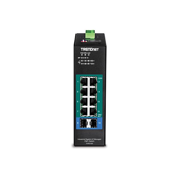 Trendnet TI-PG102I netwerk-switch Managed L2 Gigabit Ethernet (10/100/1000) Power over Ethernet (PoE) Zwart (TI-PG102I)
