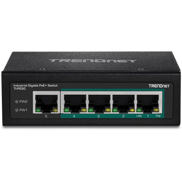 Trendnet TI-PG50 netwerk-switch Unmanaged Gigabit Ethernet (10/100/1000) Power over Ethernet (PoE) Zwart (TI-PG50)