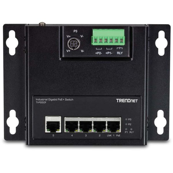 Trendnet TI-PG50F netwerk-switch Unmanaged Power over Ethernet (PoE) Zwart (TI-PG50F)