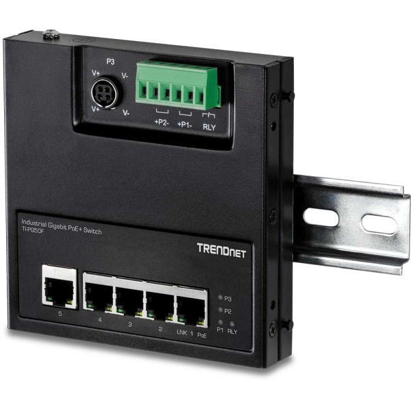 Trendnet TI-PG50F netwerk-switch Unmanaged Power over Ethernet (PoE) Zwart (TI-PG50F)