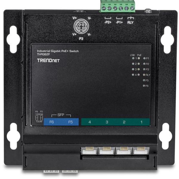 Trendnet TI-PG62F netwerk-switch Gigabit Ethernet (10/100/1000) Power over Ethernet (PoE) Zwart (TI-PG62F)