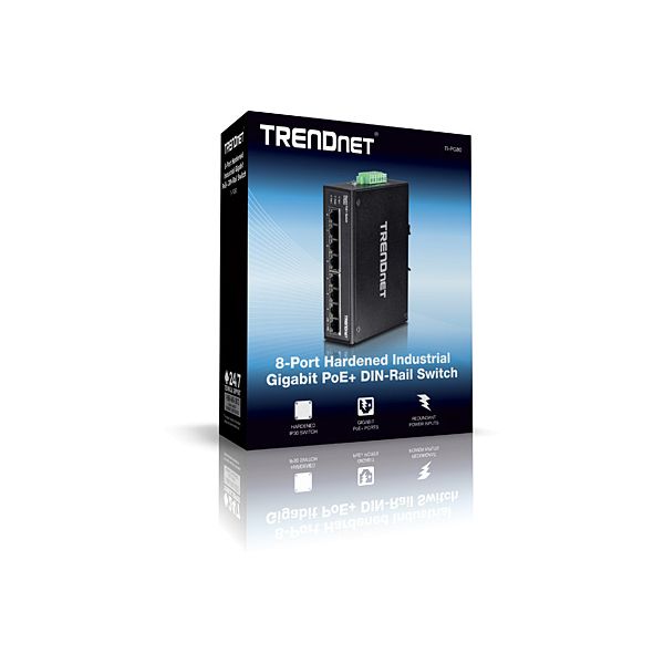 Trendnet TI-PG80 netwerk-switch Unmanaged L2 Gigabit Ethernet (10/100/1000) Power over Ethernet (PoE) Zwart (TI-PG80)