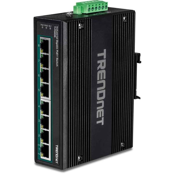 Trendnet TI-PG80B netwerk-switch Gigabit Ethernet (10/100/1000) Power over Ethernet (PoE) Zwart (TI-PG80B)