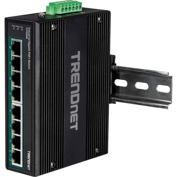 Trendnet TI-PG80B netwerk-switch Gigabit Ethernet (10/100/1000) Power over Ethernet (PoE) Zwart (TI-PG80B)
