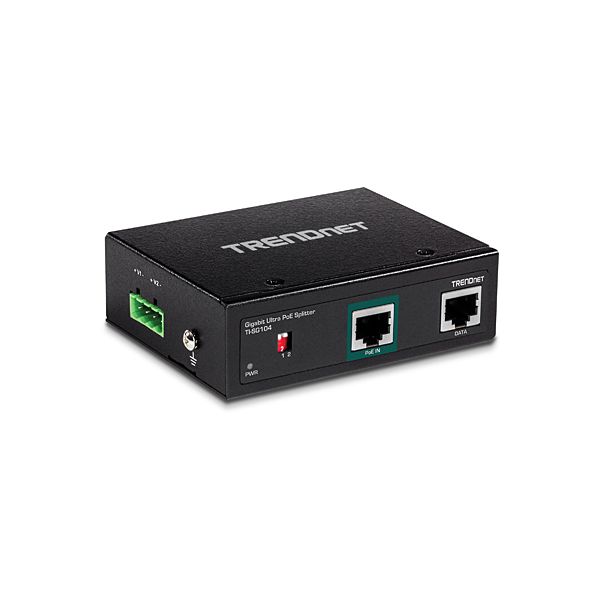 Trendnet TI-SG104 network splitter Zwart Power over Ethernet (PoE) (TI-SG104)