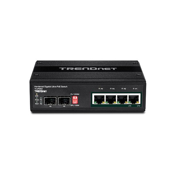 Trendnet TI-UPG62 netwerk-switch Unmanaged L2 Gigabit Ethernet (10/100/1000) Power over Ethernet (PoE) Zwart (TI-UPG62)