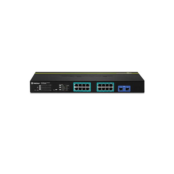 Trendnet TPE-1620WS netwerk-switch Managed L2 Gigabit Ethernet (10/100/1000) Power over Ethernet (PoE) 1U Zwart (TPE-1620WS)