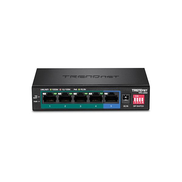 Trendnet TPE-LG50 netwerk-switch Unmanaged Gigabit Ethernet (10/100/1000) Power over Ethernet (PoE) Zwart (TPE-LG50)