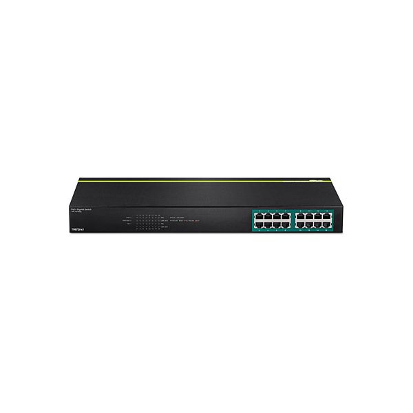 Trendnet TPE-TG160G netwerk-switch Unmanaged L2 Gigabit Ethernet (10/100/1000) Power over Ethernet (PoE) 1U Zwart (TPE-TG160G)