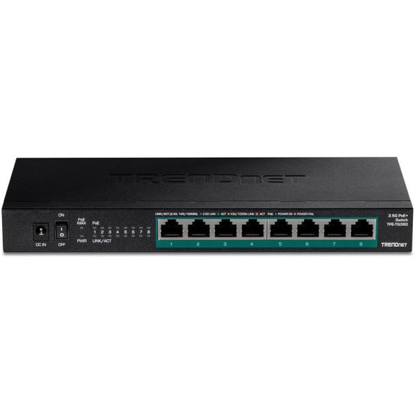 Trendnet TPE-TG380 netwerk-switch Unmanaged 2.5G Ethernet (100/1000/2500) Power over Ethernet (PoE) Zwart (TPE-TG380)
