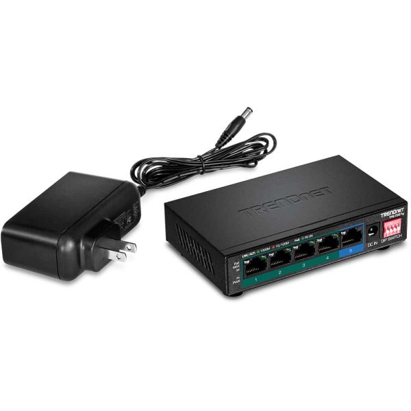 Trendnet TPE-TG51G netwerk-switch Gigabit Ethernet (10/100/1000) Power over Ethernet (PoE) Zwart (TPE-TG51G)