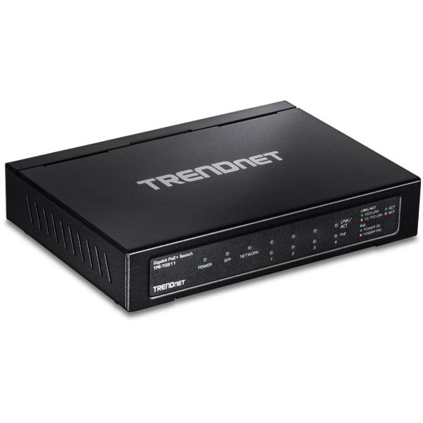 Trendnet TPE-TG611 netwerk-switch Gigabit Ethernet (10/100/1000) Power over Ethernet (PoE) Zwart (TPE-TG611)
