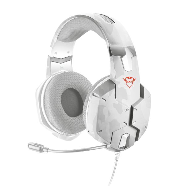 Trust GXT 322W Carus - Gaming Headset voor PS4 en PC - Wit/Grijs Camouflage (20864)
