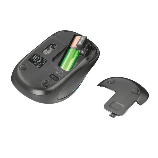 Trust YVI FX DRAADLOZE MUIS ZWART (22333)