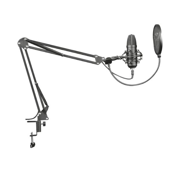 Trust GXT 252 Emita Plus - Studio Microfoon met Arm - Gaming - USB - Zwart (22400)