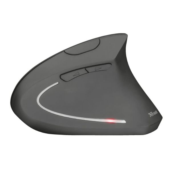 Trust Verto | Ergonomische Muis | DRAADLOZE | Verticaal | Grijs (22879)